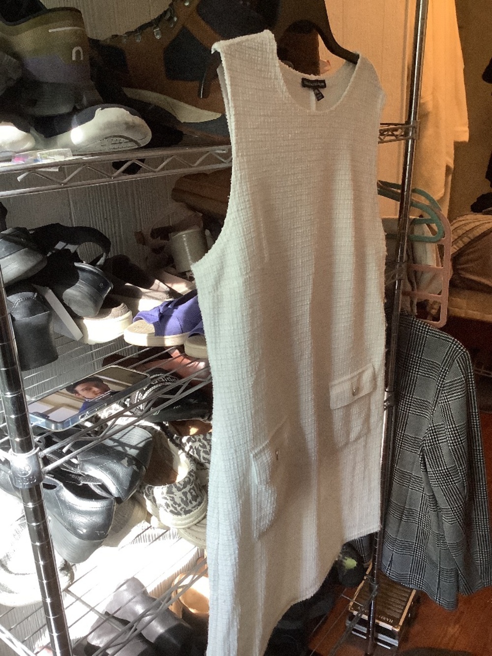 Elizabeth & Nichole white tweed dress PXL